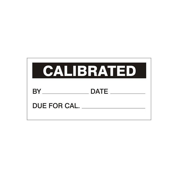 Calibrated By Labels Black - CAL-02