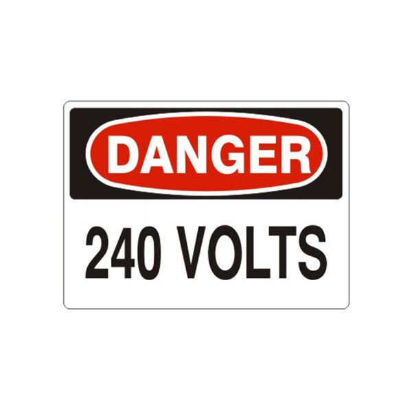 Danger: 240 Volts sign - D-871614