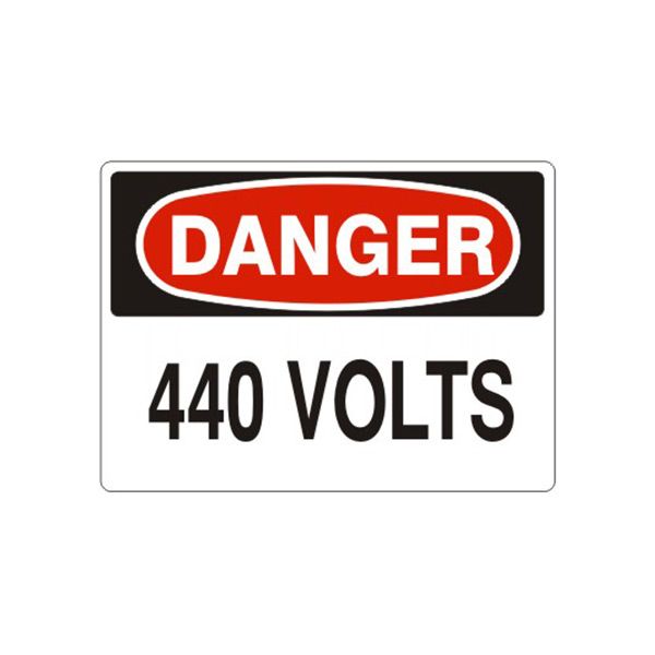 Danger: 440 Volts sign - D-872214