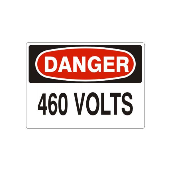Danger: 460 Volts sign - D-872414