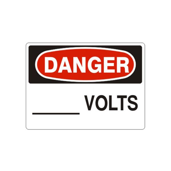 Danger: Volts sign - D-873114
