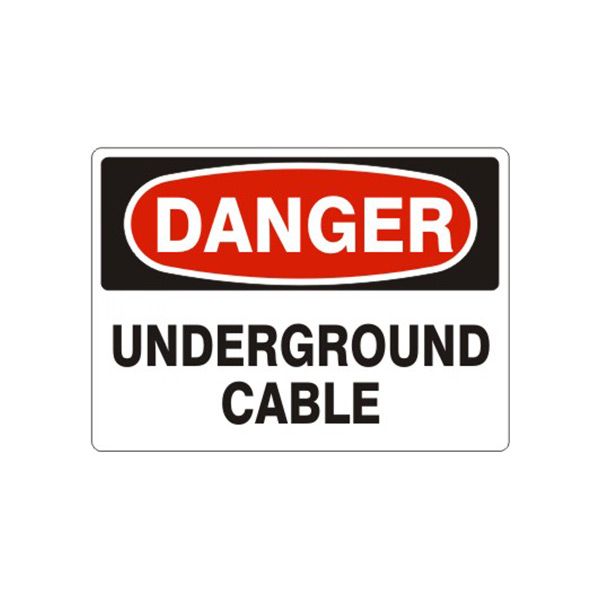 Danger: Underground Cable sign - D-860414