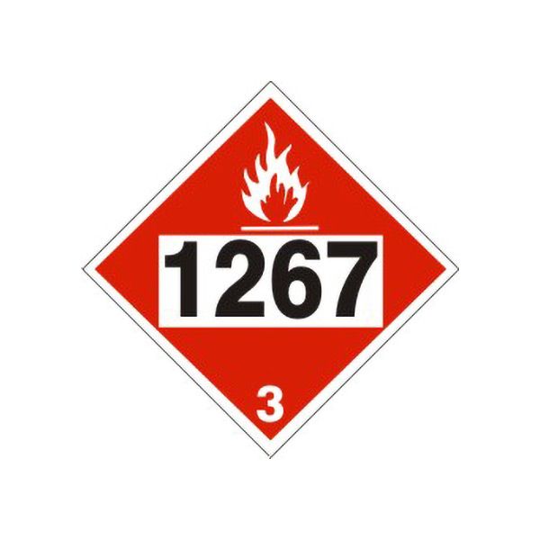 1267 Petroleum Crude Oil - Class 3 Placard sign - DOT-12671