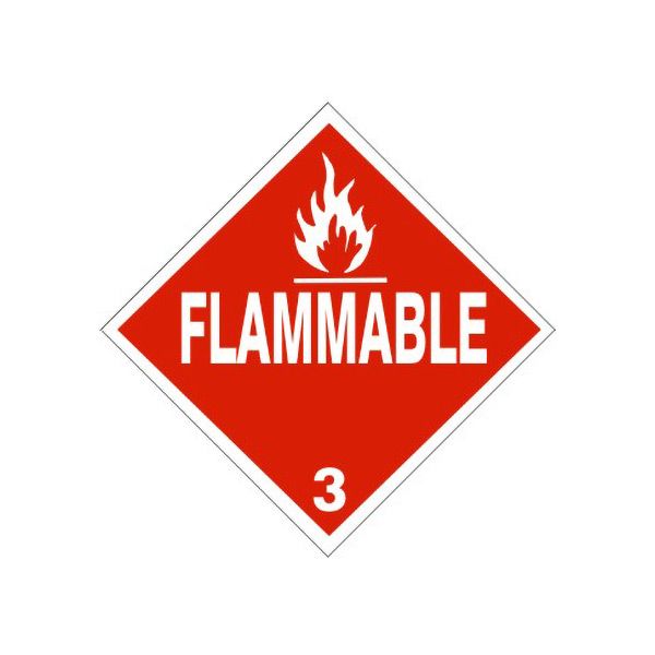 Flame Picto Flammable Liquid Blank - Class 3 Placard sign - DOT-26801