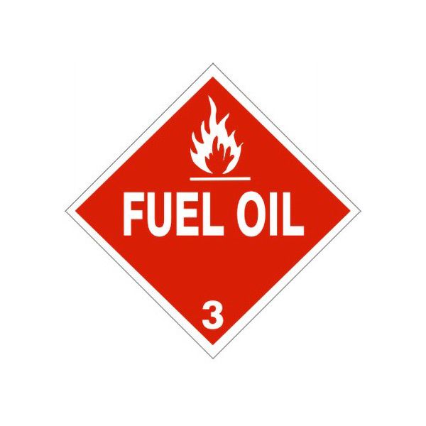 Fuel Oil - Class 3 Placard sign - DOT-27081