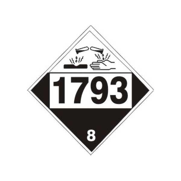 DOT Placard: 1793 Isopropyl Acid Phosphate - Class 8 Placard sign - DOT-17934