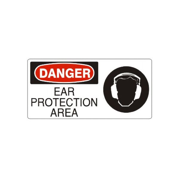 Danger Ear Protection Area With  Ear Protection Picto sign - DP-160271