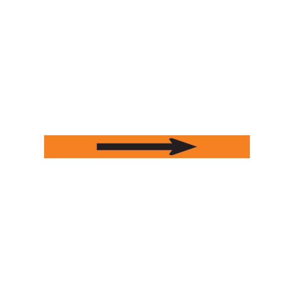 Orange With Black Arrow - Pipe Marker sign - EP-ARRO-EA