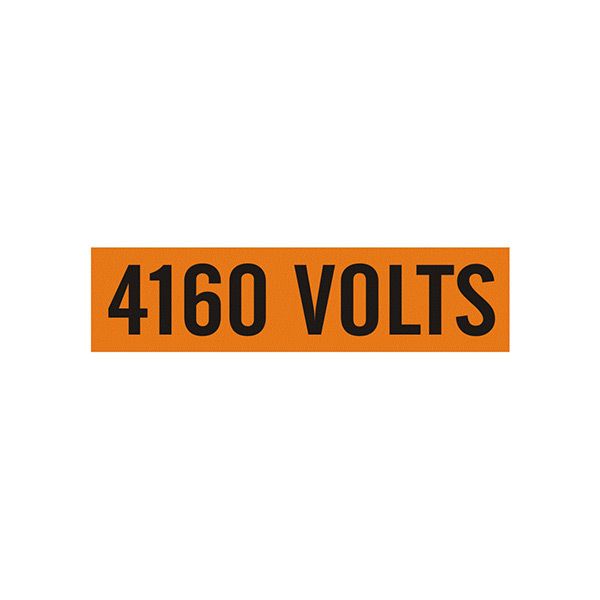 4160 Volts - Pipe Marker sign - EP-4160-EA
