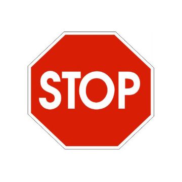 Stop Floor Decal, Anti-Slip, 17” Stop Floor Decal - FD-9901