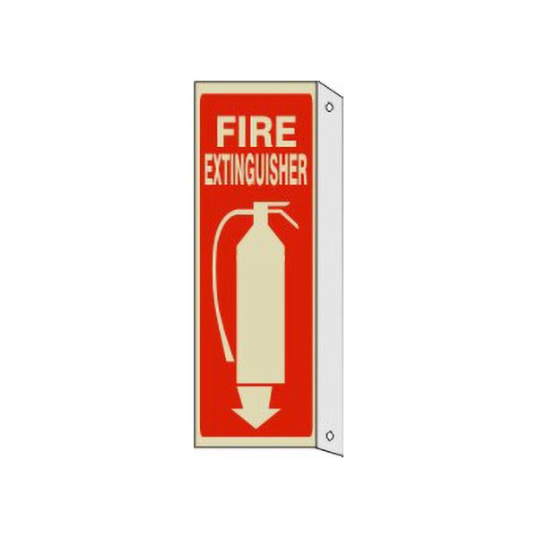 Fire Extinguisher With  Picto & Down Arrow With Flange Glow - FLGL-44121