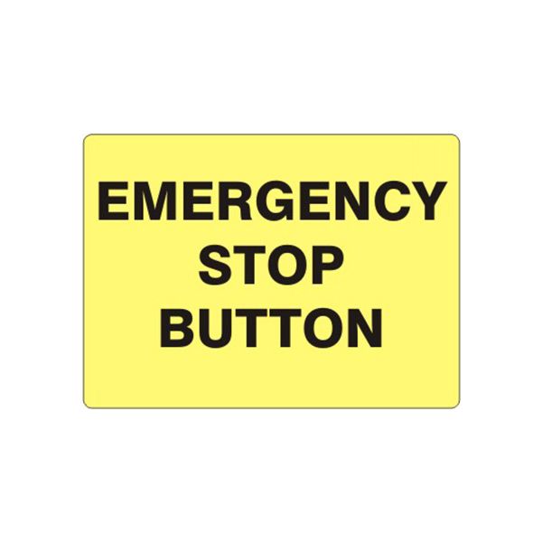 Emergency Stop Button sign - G-164214