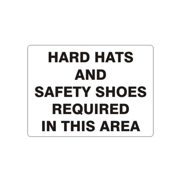 Hard Hats And Safety Shoes Required In This Area sign - G-372914