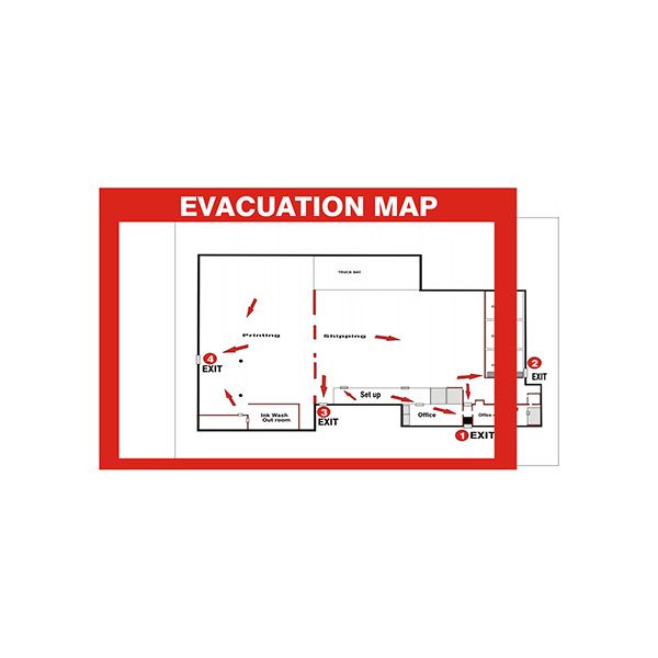 Glow Evacuation Map Holder - EMGL-017