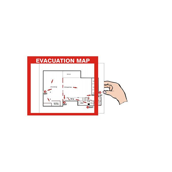 Glow Map Holder For 8.5”X11” Map W/ 2 Adhesive - EMGL-085