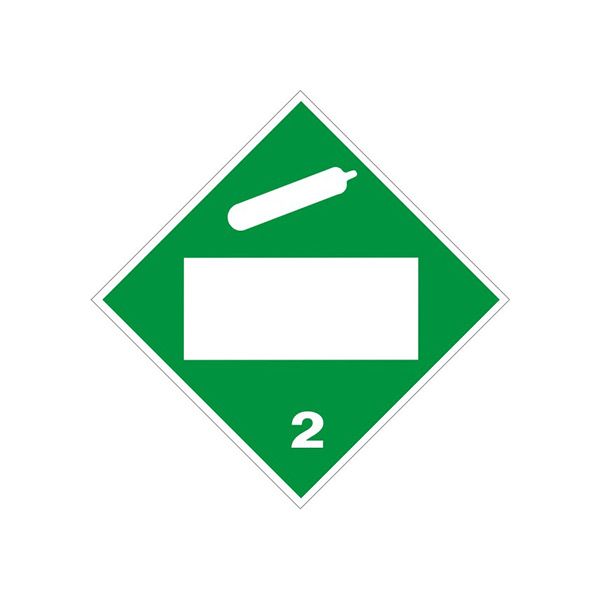 Non-Flammable Gas Picto Blank - Class 2 Dot Placard sign - DOT-26221