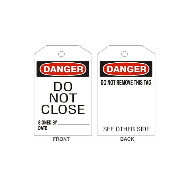 Danger Do Not Close Tags -  Back 1 - LT-104-1