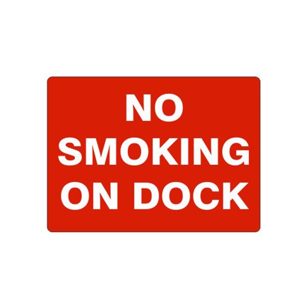 No Smoking On Dock sign - G-487914