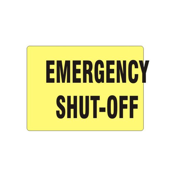 Emergency Shut-Off sign - G-934914