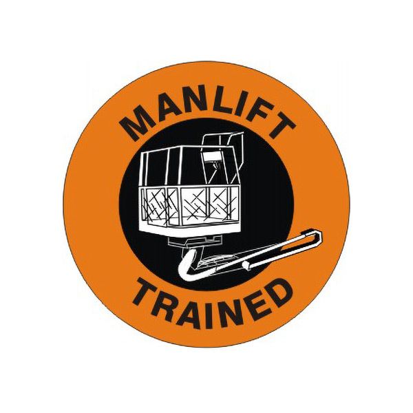 Manlift Trained With Picto – Helmet / Hard Hat Markers - HM-36