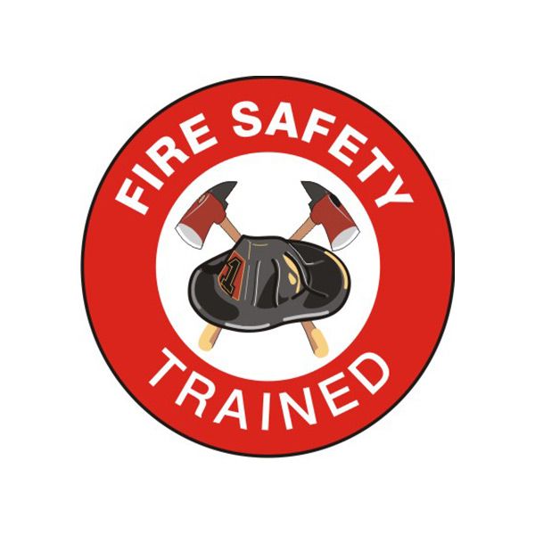 Fire Safety Trained Picto – Helmet / Hard Hat Markers - HM-133