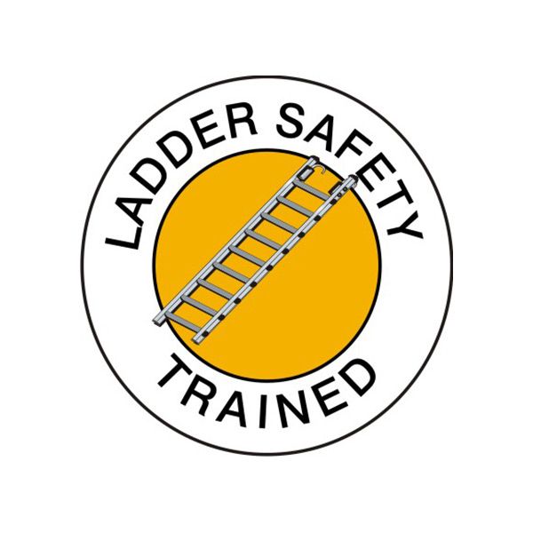 Ladder Safety Trained Picto  – Helmet / Hard Hat Markers - HM-136