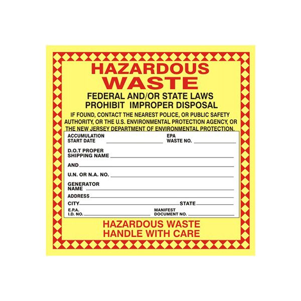 Hazardous Waste Fed And/Or State Law Hazardous Waste Handle - HW-99014