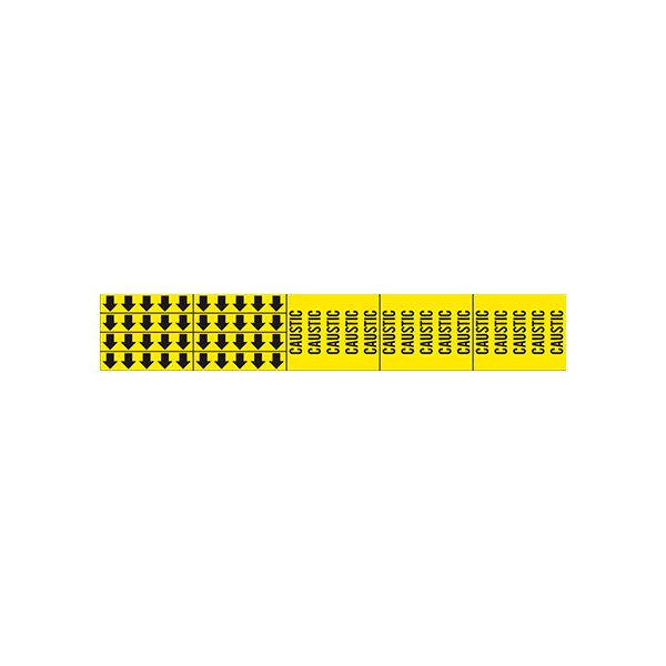 Caustic - Pipe Marker With Arrows sign - P-019-F