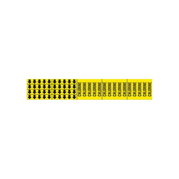Chlorine - Pipe Marker With Arrows sign - P-023-F