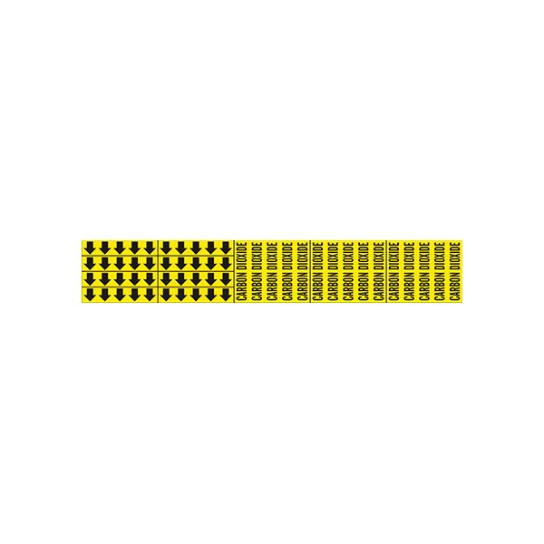 Carbon Dioxide - Pipe Marker With Arrows sign - P-018-F