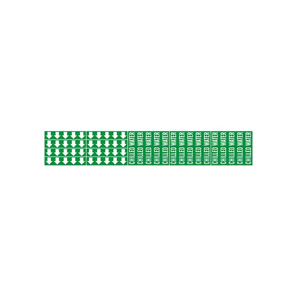 Chilled Water - Pipe Marker With Arrows sign - P-022-F