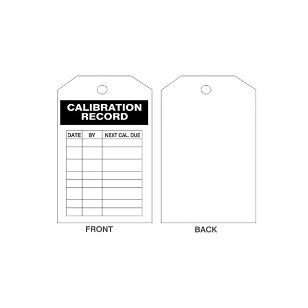 Calibration Record Tags | Vinyl | 6.125X3 | LT-426|Parallel Industrial