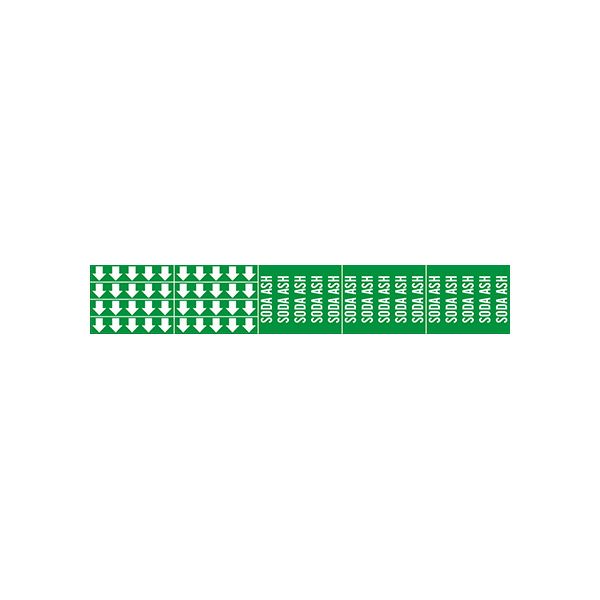Soda Ash - Pipe Marker With Arrows sign - P-133-F