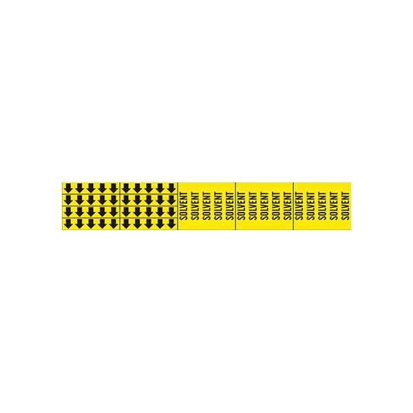 Solvent - Pipe Marker With Arrows sign - P-134-F