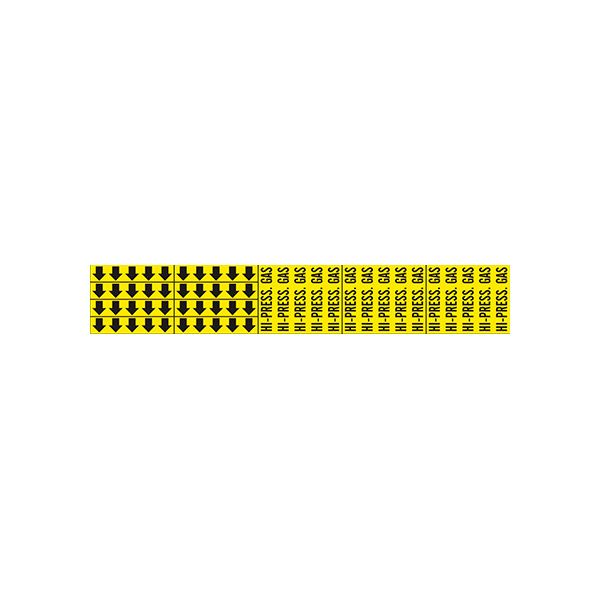 Hi-Press. Gas - Pipe Marker With Arrows sign - P-070-F