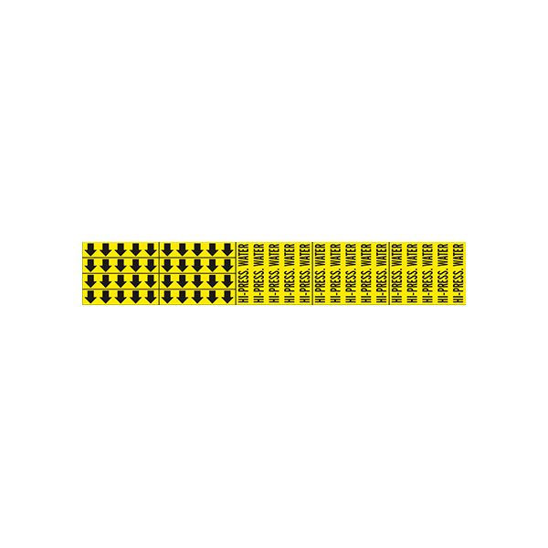 Hi-Press. Water - Pipe Marker With Arrows sign - P-073-F