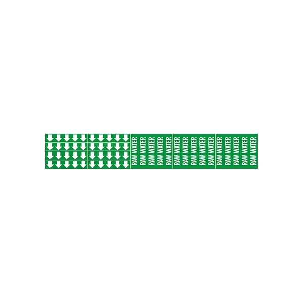 Raw Water - Pipe Marker With Arrows sign - P-115-F