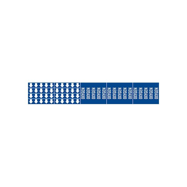 Oxygen - Pipe Marker With Arrows sign - P-236-F