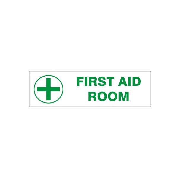 First Aid Room With Cross Pressure Sensitive Decal - PD-2674