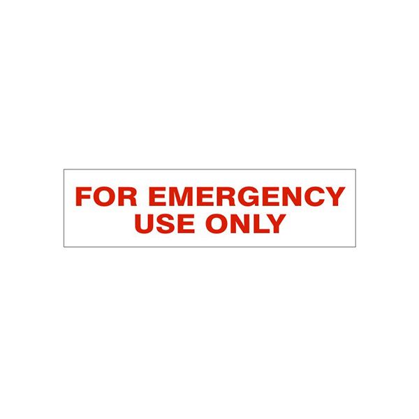 For Emergency Use Only Pressure Sensitive Decal - PD-2697