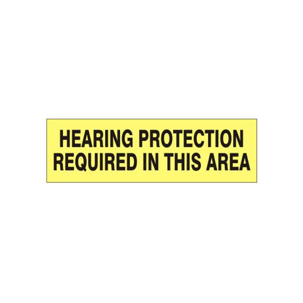 Hearing Protection Required In This Area Pressure Sensitive Decal - PD-1112