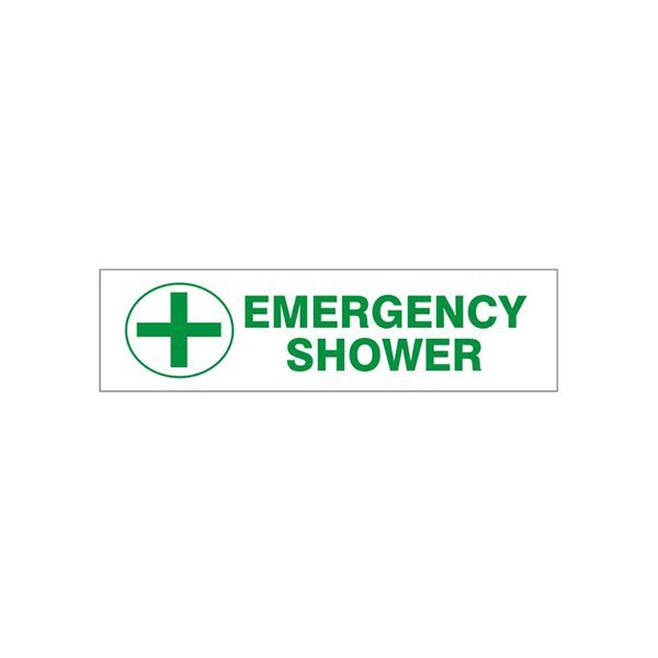 Emergency Shower With Cross Picto Pressure Sensitive Decal - PD-1633