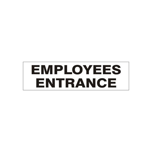 Employees Entrance Pressure Sensitive Decal - PD-1653