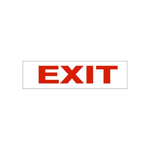 Exit Sign Red On White sign - PD-1681