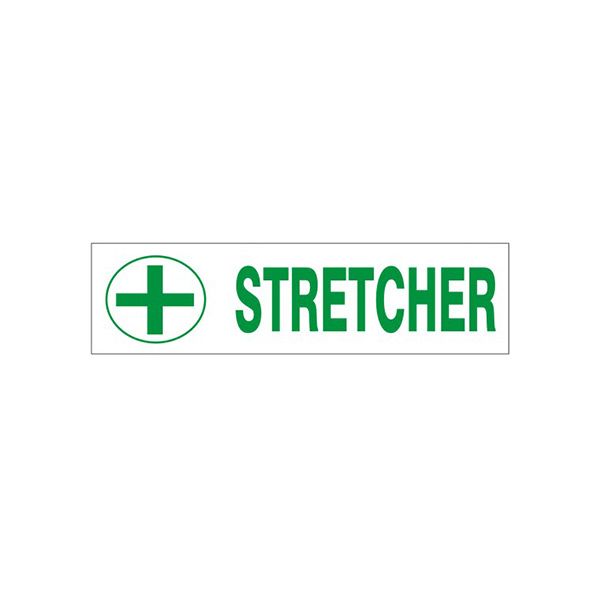 Stretcher With Cross  Pressure Sensitive Decal - PD-2605