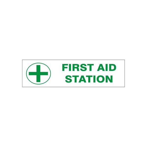 First Aid Station With Cross Pressure Sensitive Decal - PD-2606