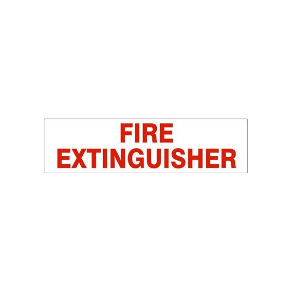 Fire Extinguisher-Red On White Pressure Sensitive Decal - PD-2626