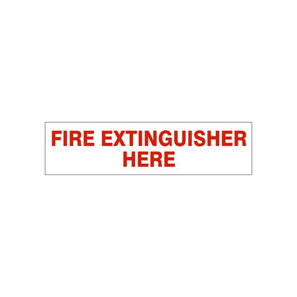 Fire Extinguisher Here Pressure Sensitive Decal - PD-2638