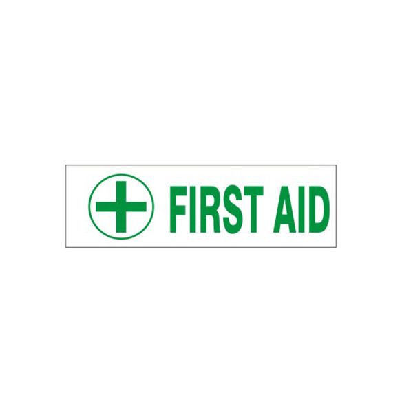 First Aid With Cross Pressure Sensitive Decal - PD-2666