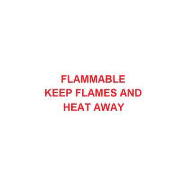 Flammable Keep Flames And Heat Away Pressure Sensitive Decal - PD-2686